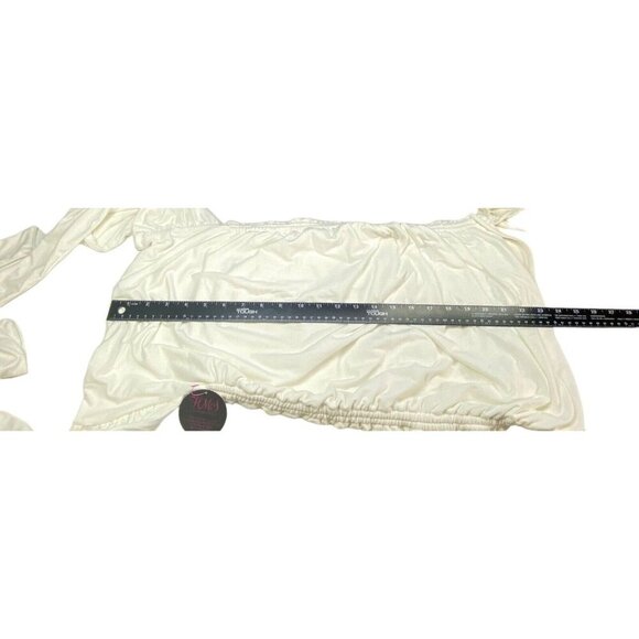 HOT MIAMI STYLES Women Wrap Top Size S White Sleeveless Feminine Classy 40-12 - Picture 8 of 10